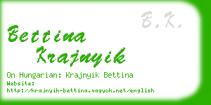 bettina krajnyik business card